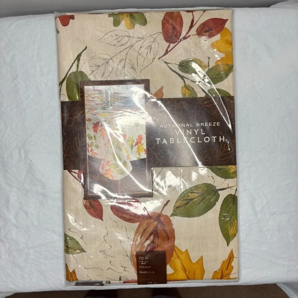 Autumn Breeze Vinyl Tablecloth 70